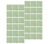 FRCOLOR 100pcs Disposable Wedding Napkins 2-ply Scalloped Edge Green Border Cocktail Napkins for Bridal Shower Spring Party