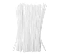 FRCOLOR 100pcs DIY Twisted Sticks White Flexible Craft Stems for Floral Arrangements and Bending Wire for Arts and Crafts Projects for Handmade Decorations and Bouquet Making