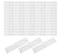 FRCOLOR 100pcs Eyebrow Tattoo Ruler Disposable Brow Stencil Sticker for Shaping Brow Measuring Tool Mapping Tool Stencils for Shaping Ruler Sticker Translucent