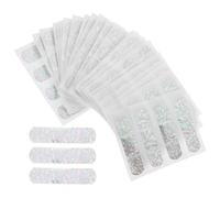 FRCOLOR 100pcs Glitter Band Adhesive Bandages PVC Material Easy to Tear Does Not Hurt The Skin White Small Adhesive Care Patch for Sports Wound Protection