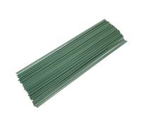 FRCOLOR 100pcs Green Florist Wire Stems Sturdy Iron Wire for DIY Floral Projects Artificial Flower Rods Wreath Making Craft