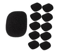 FRCOLOR 100pcs Headset Microphone Sponge Covers Windscreen Protectors for Mic Noise Reduction Saliva Block for Recording Studios Conferences and Stages
