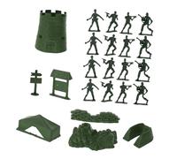 FRCOLOR 100pcs Military Soldier Figurines Plastic Playset Model Figures for Educational Interaction and Concentration Training