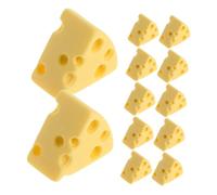 FRCOLOR 100pcs Mini Resin Cheese Ornaments Yellow Artificial Miniature Fake Cheese for DIY Crafts Accessories Hair Clips Photo Frames Phone Case Decoration
