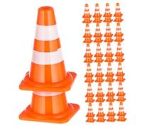 FRCOLOR 100pcs Mini Traffic Cones Roadblock Training Signs for Construction Theme Party Sports Activities Enhance Logical Thinking Coordination Skills