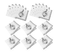 FRCOLOR 100Pcs Music Notes Disposable Paper Napkins, Patterned Cocktail Napkins for Birthday, Wedding and Music-Themed Party Supplies, Square Tissue Paper for Dinner and Dessert