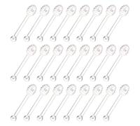FRCOLOR 100pcs Plastic Lip Balm Applicator Sticks Compact and Resistant to Bending or Breaking, for Travel and Beauty Salons, Reusable Lip Gloss Sample Spatulas for Skincare and Cosmetic