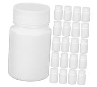 FRCOLOR 100pcs Plastic Medicine Bottles Screw Top Pill Dispensers Leakproof White PE Containers for Organizing Pills Tablets Capsules Travel-Friendly Storage