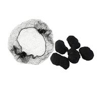 FRCOLOR 100pcs Reusable Hair Nets for Buns, 50CM Invisible Elastic Edge Mesh Wig Nets for Women Girls Bun Updos Catering
