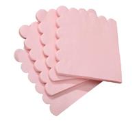FRCOLOR 100pcs Scalloped Disposable Napkins Fanfold Paper Serviettes for Weddings Showers Dinner Parties Convenient Single Use Design for Easy Cleanup and Space Saving
