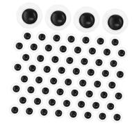 FRCOLOR 100pcs Self Adhesive Googly Eyes Movable Craft Eyes for Handmade Dolls Puppets Animated Look for Stuffed Crochet Animals Easy Application for DIY Projects