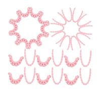 FRCOLOR 100pcs Soft Silicone Nail Tip Charms Pleated French Style Flatback Nail Embellishments for DIY Manicure Natural Look Comfortable Wear