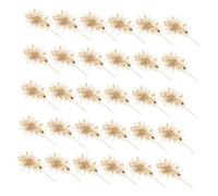FRCOLOR 100pcs Sparkly Glitter Cake Toppers Multifunctional Food Toothpicks for Birthday Christmas Holiday Cake Cupcake Pastry Decorations Easy to Insert Party Supplies