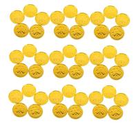 FRCOLOR 100pcs St Patrick's Day Decorative Plastic Shamrock Coins Three Leaf Clover Table Scatter for Irish Festival Party Decorations Lucky Coin Tokens for Holiday Celebration and