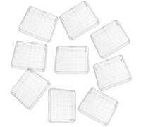 FRCOLOR 10pcs 10x10cm Square Petri Plates with Lids Laboratory Culture Dishes for Microbiology Plant Research School Science Projects