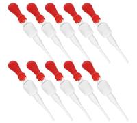 FRCOLOR 10pcs 60ml Glass Droppers with White Bulb, Liquid Transfer Pipettes for Laboratory and Essential Oil Use, Glass Dropping Pipettes Suitable for Precise Fluid Handling