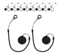 FRCOLOR 10pcs Back to School Party Pen Tether with Secure Pen Link Chain in Black Abs and Silicone for Reception and Stores