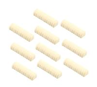FRCOLOR 10pcs Beige Mandolin Bridge Saddle Replacement Parts Plastic Nut for Acoustic Folk Guitar Mandolin Bands Teaching Accessories