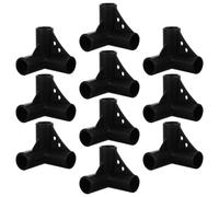 FRCOLOR 10pcs Black Plastic 3 Way Corner Connectors for 20mm Tubes, Impact Resistant Pp Material, for Constructing Grape Trellis and Gardening Frameworks