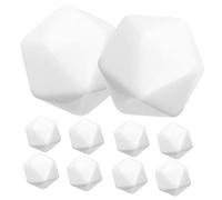 FRCOLOR 10Pcs Blank Acrylic Dice Unfinished Craft Cubes for DIY Projects for Games Engraving and Math Exercises for Family Activities and Celebrations