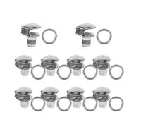 FRCOLOR 10Pcs Boot Hooks Shoelace Buckles Metal Classic Shoe Buckle Accessories for Mountaineering Shoes and Boots, Easy to Take and Store, for Fishing and Camping