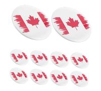 FRCOLOR 10pcs Canadian Maple Leaf Flag Pins Lapel Brooches for Birthday Party Decorations International Cultural Events Patriotic Symbol Accessories
