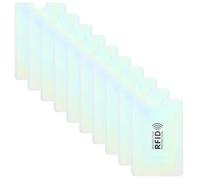 FRCOLOR 10pcs Cards Protective Cover Id Card Sleeve 3.7x2.5 Inch Lightweight RFID Blocking Aluminum Foil