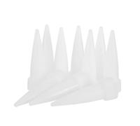 FRCOLOR 10pcs Caulking Nozzle Tips, Plastic Caulk Nozzle Applicator, White, for Small Pads and Chip Bonding, Precision Flow Control