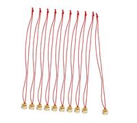 FRCOLOR 10PCS Christmas Tree Hanging Bells Ornaments Xmas Decoration Small Metal Pendant Lightweight Festive Decor for Tree Doors Windows Shelves Car Holiday Cheer