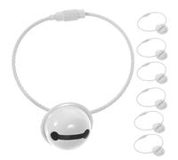 FRCOLOR 10Pcs Colorful DIY Bell Pendant Keychain Wear Resistant Key Rings with Hanging Rings Decorative Bag Charms for Keys Backpacks Handbags Accessories