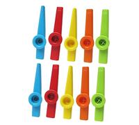 FRCOLOR 10pcs Colorful Plastic Kazoos Musical Instruments for Music Lovers Portable Funny Kazoo with Creative Design for Educational Play and Easy Storage Random Color