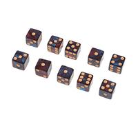 FRCOLOR 10pcs Dual Color Acrylic Dices Stylish Pub for Fun Games and Learning for Bars Family Gatherings and Educational Activities