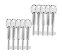 FRCOLOR 10pcs Emergency Stop Switch Reset Keys Metal Replacement for Fire Alarm Manual Call Points Simple Push Button Reset Tool for Home Office Commercial Safety Maintenance