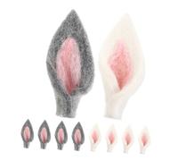 FRCOLOR 10pcs Felt Easter Decorations Rabbit Ears Soft Felt Material Portable Gentle on The Skin Unique Design Adorable Playful Ornament for Easter Hat Making