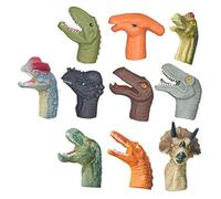 FRCOLOR 10pcs Finger Dinosaur Puppets Fun Rubber Thumb for Storytelling and Play for Boys for Bedtime Stories and Imaginative Adventures