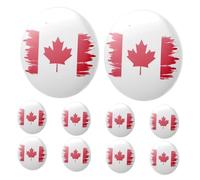 FRCOLOR 10pcs Flag Maple Leaf Pins Handcrafted Iron Lapel Badges for Birthday Parties Cultural Events and International Celebrations Souvenir Accessories