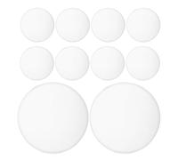 FRCOLOR 10pcs Foldable Hand Fans for Women Portable Cooling round Flying Disc Fan with Polyester and Slow Rebound Memory Steel Wire Material 9.8inch Traditional Elegance Style White