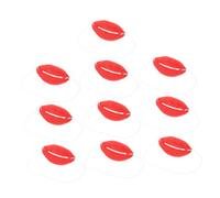 FRCOLOR 10pcs Funny Sausage Mouth Props Red Lips Cosplay Accessories for Halloween Party Decorations Soft Latex Realistic Design for Pranks and Fun at Birthdays and Events