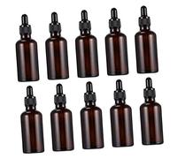 FRCOLOR 10pcs Glass Dropper Bottles Essential Oil Travel Bottles Air-tight Medicine Storage Reusable Toiletry