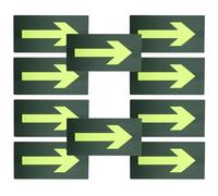 FRCOLOR 10pcs Glow in The Dark Luminous Arrow Stickers Pvc Reflective Direction Indicators for Outdoor Trail Signage, Camping and Hiking Yard Safety Signs