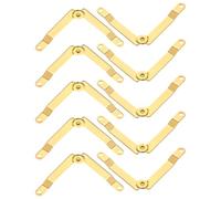 FRCOLOR 10pcs Golden Iron Lid Support Hinges for Small Jewellery Boxes and Treasure Chests, Elegant Design with Smooth Opening and Closing, Secure Mechanism for Personal Collections