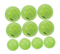 FRCOLOR 10pcs Green Hollow Bell Balls for Cats Double Rattles Beads Replacement Inserts Safe Sturdy Pet Accessories for Indoor Play and Fitness Boost