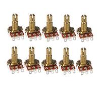 FRCOLOR 10pcs Guitar Potentiometer Short Split Shaft Audio Replacement Pot for Guitars High Reliability Easy Installation Versatile Component