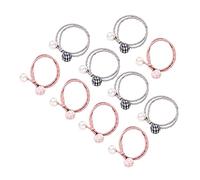 FRCOLOR 10pcs Hair Rope Bracelet Hair Tie Elastic with Pearl for Girls Random Color