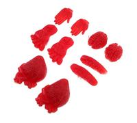 FRCOLOR 10pcs Halloween Fake Body Parts Realistic Tpr Soft Rubber Organs Including Hearts Brains Hands Feet Prank for Spooky Party Decorations Easy to Clean and Lightweight