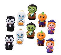 FRCOLOR 10pcs Halloween Finger Puppets for PVC Soft Hand Puppets Interactive Play Parent Storytelling Game Props for Home School Kindergarten