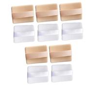 FRCOLOR 10pcs High-density Powder Puff with Strap for Loose and Mineral Powder Dual-color Skin-friendly Makeup Tool for Face Washable and Reusable for Professional and Home Use