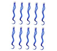 FRCOLOR 10pcs Long Curly Hair Extensions High Temperature Resistant Synthetic Clip-In Hair Pieces for Women Seamless One-Piece Design Suitable for Daily Wear and Special Occasions