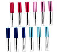 FRCOLOR 10pcs Mascara Tubes Empty Containers for DIY Cosmetics Vials Mixed Colors Tightly Sealed for Safe Storage Transparent Design for Easy Tagging and Quick Access