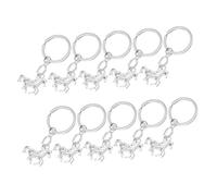 FRCOLOR 10pcs Metal Horse Year Keychains for Chinese Zodiac Birthday Events Wear Resistant Pendants for Handbags Backpacks Car Keys Stylish Year Horse Party Favors